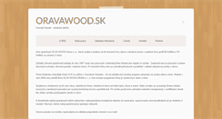 Desktop Screenshot of oravawood.sk
